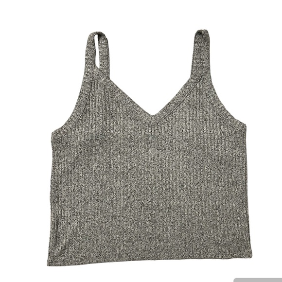 AE Soft charcoal grey ribbed tank - Picture 1 of 4